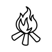 camp fire icon vector design template in white background