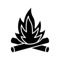 camp fire icon vector design template in white background