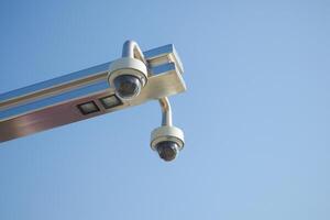 Close-up Of Security Camera On The Street. photo