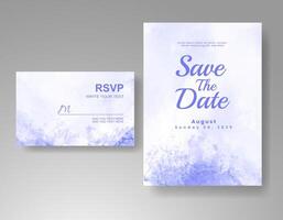 Wedding invitation with abstract watercolor background vector