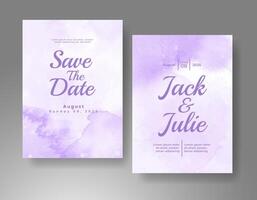 Wedding invitation with abstract watercolor background vector