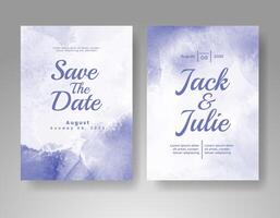 Wedding invitation with abstract watercolor background vector