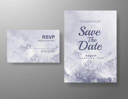 Wedding invitation with abstract watercolor background vector