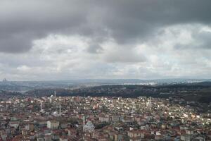 Arial View of Istanbul residential buildings photo