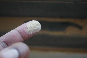 Dust and Dirt on a finger photo