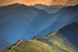 View from Kasprowy Wierch Summit in the Polish Tatra Mountains photo