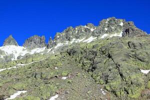 Snow gredos mountains in avila Spain photo