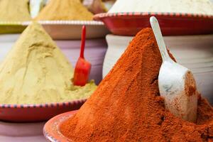 Spices at the market Marrakech, Morocco photo