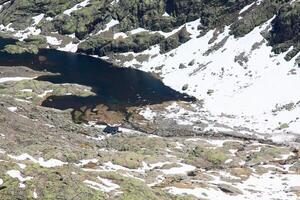 Snow gredos mountains in avila Spain photo