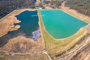 Aerial landscape from the drone photo