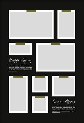 Pictures or photos frame collage abstract photo frames and digital photo wall template