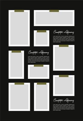 Pictures or photos frame collage abstract photo frames and digital photo wall template