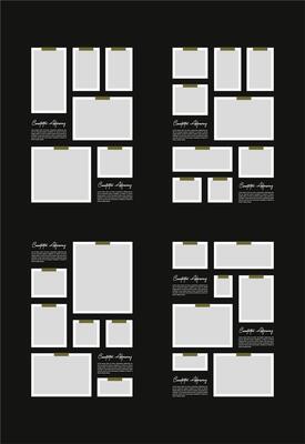Pictures or photos frame collage abstract photo frames and digital photo wall template