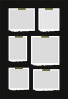 Pictures or photos frame collage. comics page grid layout abstract photo frames and digital photo wall template vector