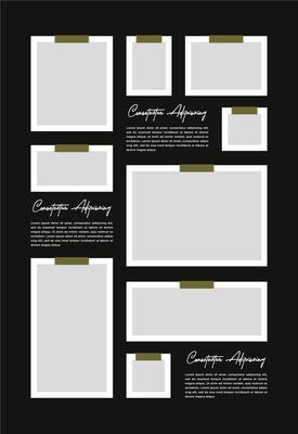 Pictures or photos frame collage abstract photo frames and digital photo wall template