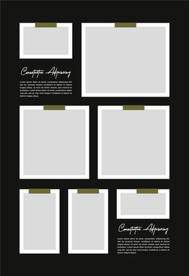 Pictures or photos frame collage abstract photo frames and digital photo wall template