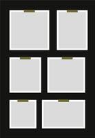 Pictures or photos frame collage. comics page grid layout abstract photo frames and digital photo wall template vector