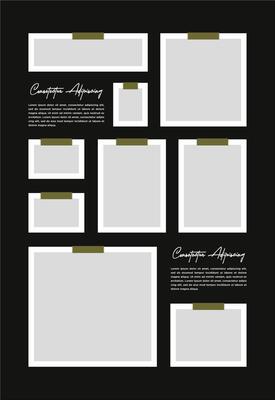 Pictures or photos frame collage abstract photo frames and digital photo wall template