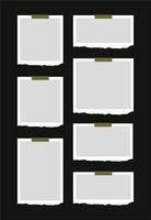 Pictures or photos frame collage. comics page grid layout abstract photo frames and digital photo wall template vector