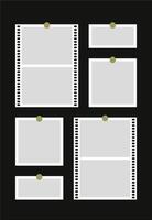 Pictures or photos frame collage. comics page grid layout abstract photo frames and digital photo wall template vector