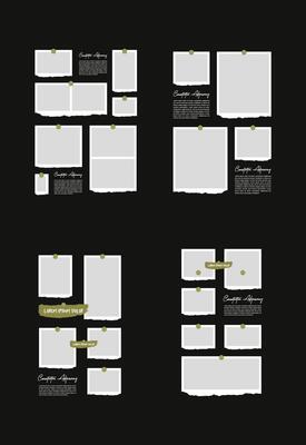 Set Pictures or photos frame collage. comics page grid layout abstract photo frames and digital photo wall template
