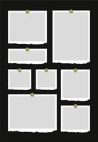 Pictures or photos frame collage. comics page grid layout abstract photo frames and digital photo wall template vector