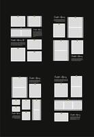 Set Pictures or photos frame collage. comics page grid layout abstract photo frames and digital photo wall template vector