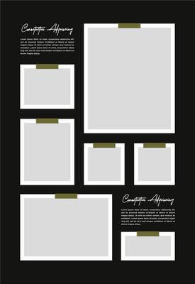 Pictures or photos frame collage abstract photo frames and digital photo wall template