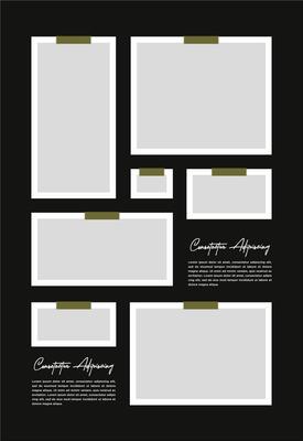 Pictures or photos frame collage abstract photo frames and digital photo wall template