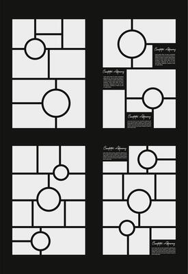 Pictures or photos frame collage and digital photo wall template