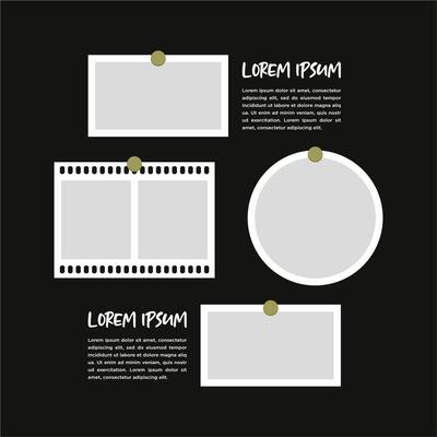 Pictures or photos frame collage abstract photo frames and digital photo wall template