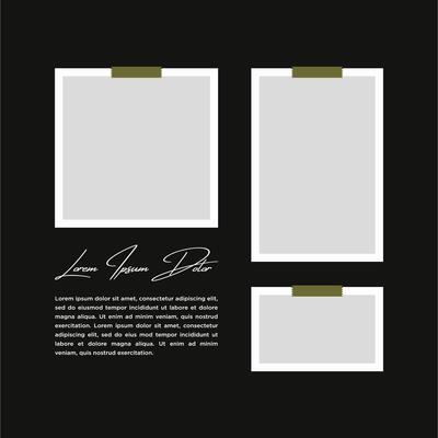 Pictures or photos frame collage abstract photo frames and digital photo wall template