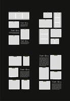 Set Pictures or photos frame collage. comics page grid layout abstract photo frames and digital photo wall template vector