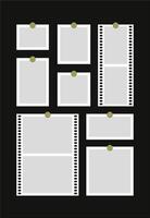 Pictures or photos frame collage. comics page grid layout abstract photo frames and digital photo wall template vector