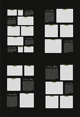 Set Pictures or photos frame collage. comics page grid layout abstract photo frames and digital photo wall template