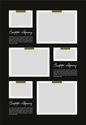 Pictures or photos frame collage abstract photo frames and digital photo wall template