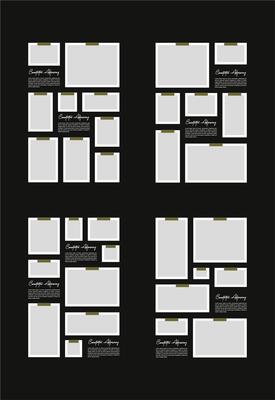 Pictures or photos frame collage abstract photo frames and digital photo wall template