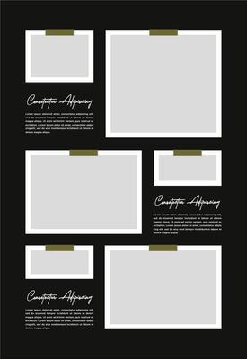 Pictures or photos frame collage abstract photo frames and digital photo wall template
