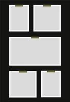 Pictures or photos frame collage. comics page grid layout abstract photo frames and digital photo wall template vector