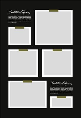 Pictures or photos frame collage abstract photo frames and digital photo wall template
