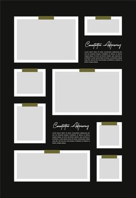 Pictures or photos frame collage abstract photo frames and digital photo wall template