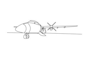 One continuous line drawing of passenger activities concept. Doodle vector illustration in simple linear style.