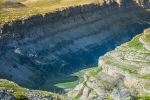 View of Ordesa valley and Monte Perdido massif, Pyrenees, Spain. photo