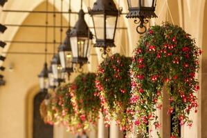 The St Mary church at the market in Krakow in Poland photo