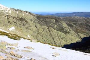 Snow gredos mountains in avila Spain photo