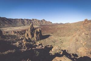 Landscape in Teide National Park, Canary Island Tenerife, Spain photo