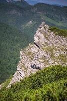 View of Tatra Mountains from hiking trail. Poland. Europe. photo