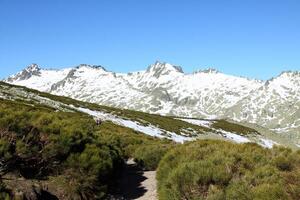 Snow gredos mountains in avila Spain photo