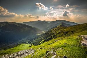 View from Kasprowy Wierch Summit in the Polish Tatra Mountains photo