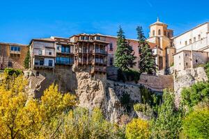 houses hung in cuenca, Spain photo